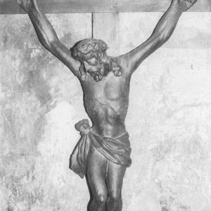 Rzeźba Chrystus Ukrzyżowany  z kościoła parafialnego w Przemyślanach. Stan z roku 2002
