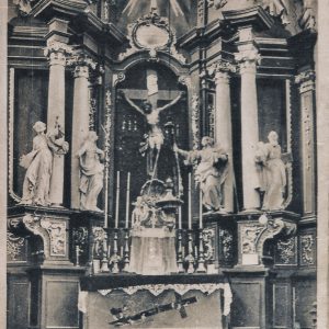 przed 1939 - Główny ołtarz w kościele w Przemyślanach - Pocztówka, zdjęcie: Starza-Dzierzbicki, źródło: zdjęcie dzięki uprzejmości p. Małgorzaty Szkodzińskiej